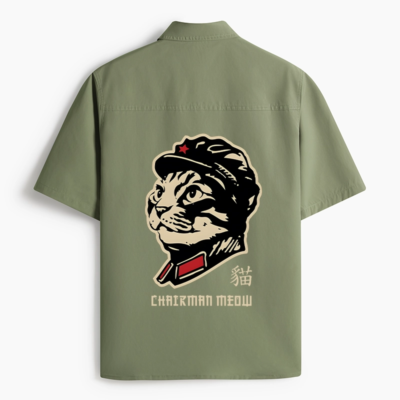 Tokyo-Tiger Chinese Spirit Cat Work Shirt