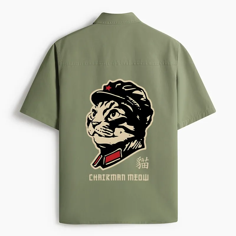 Tokyo-Tiger Chinese Spirit Cat Work Shirt