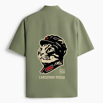 Tokyo-Tiger Chinese Spirit Cat Work Shirt