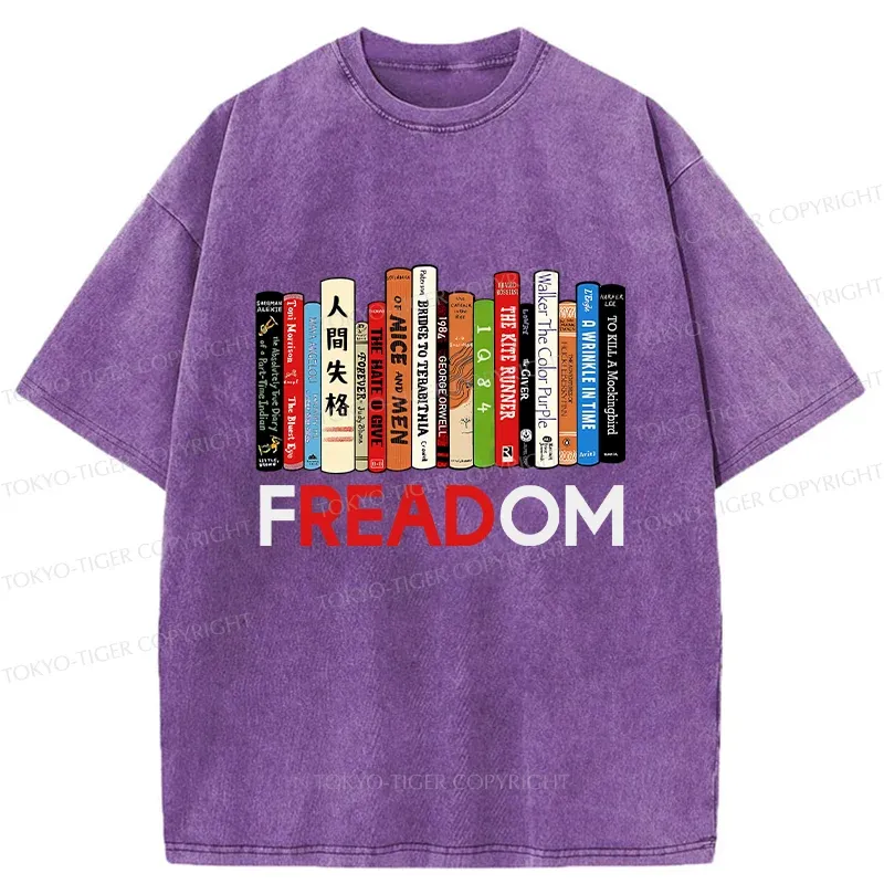 Tokyo-Tiger Freedom To Read Washed T-Shirt