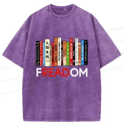 Tokyo-Tiger Freedom To Read Washed T-Shirt