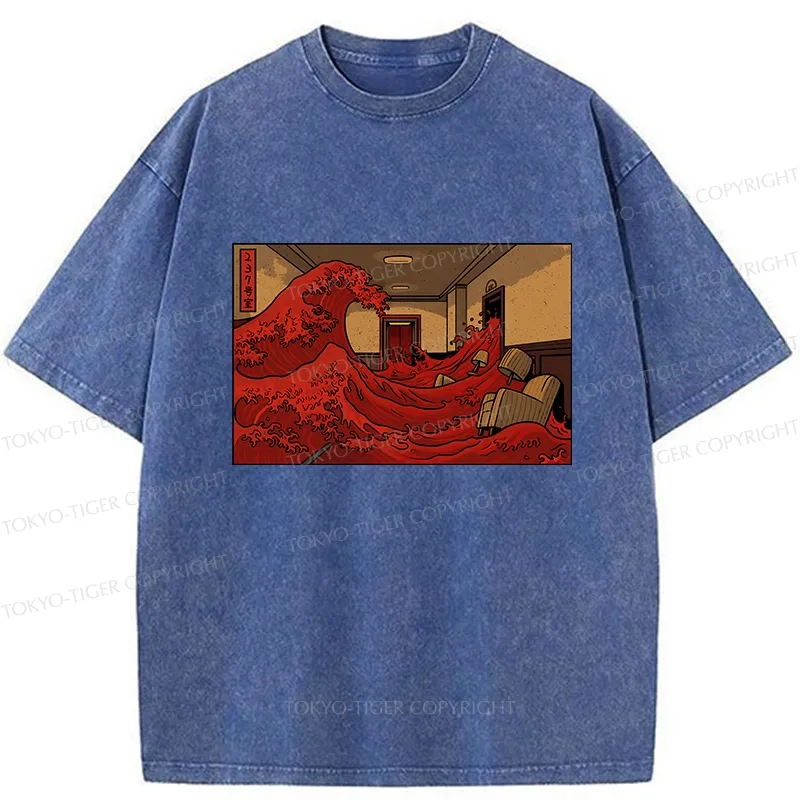 Tokyo-Tiger The Great Wave Off Room 237 Washed T-Shirt