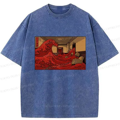 Tokyo-Tiger The Great Wave Off Room 237 Washed T-Shirt