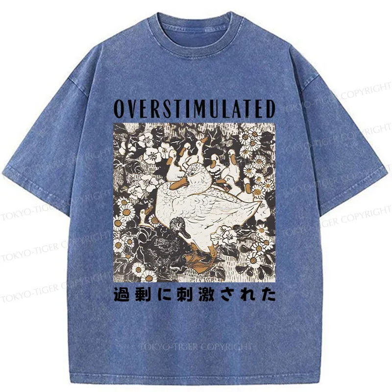 Tokyo-Tiger Overthinking Duck Washed T-Shirt
