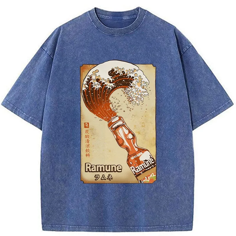 Tokyo-Tiger Japanese Ramune Soda Washed T-Shirt