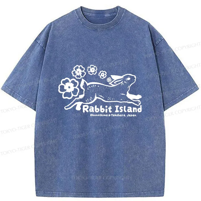 Tokyo-Tiger Rabbit Island Washed T-Shirt