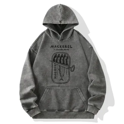 Tokyo-Tiger Mackerel In Tomato Sauce Washed Hoodie