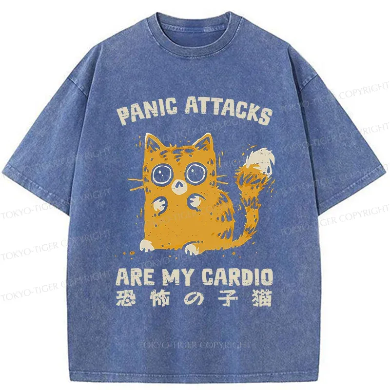 Tokyo-Tiger Frightened Kitten Washed T-Shirt