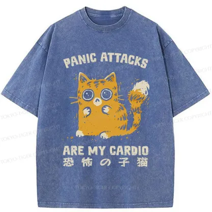 Tokyo-Tiger Frightened Kitten Washed T-Shirt