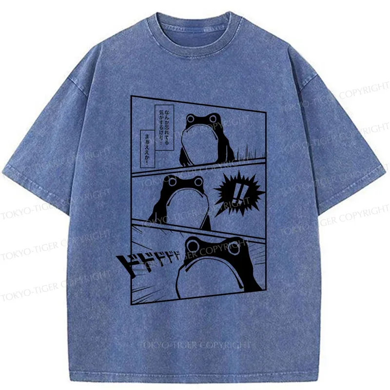 Tokyo-Tiger Shocked Frog Washed T-Shirt