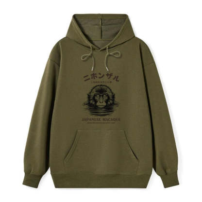 Tokyo-Tiger The Macaque Monkey In The Bath Japanese Classic Hoodie