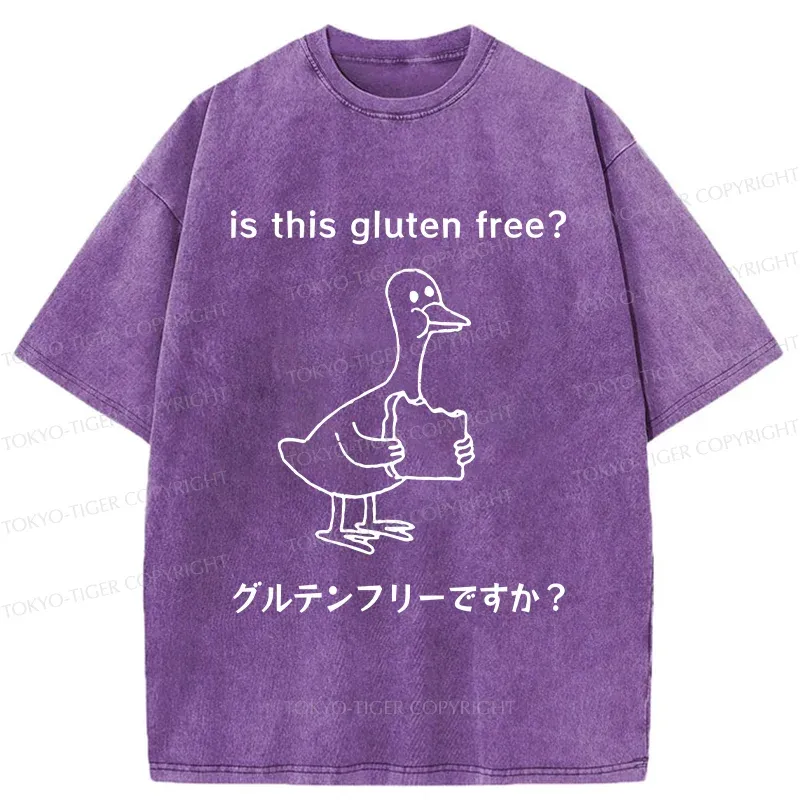 Tokyo-Tiger Avoid Gluten Product Washed T-Shirt