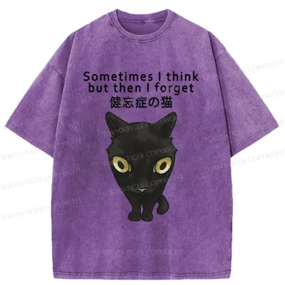 Tokyo-Tiger Amnesiac Cat Washed T-Shirt