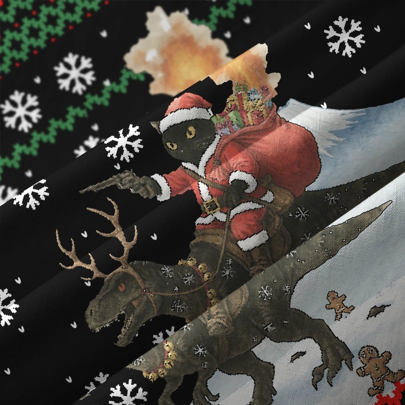 Tokyo-Tiger Cat Riding A Dinosaur Aloha Hawaiian Shirt