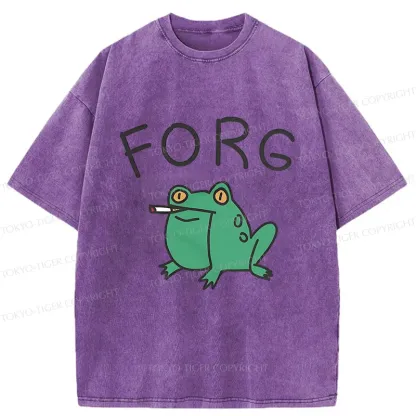 Tokyo-Tiger Smoking Frog Washed T-Shirt