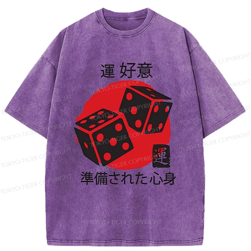 Tokyo-Tiger Lucky Sieve Washed T-Shirt