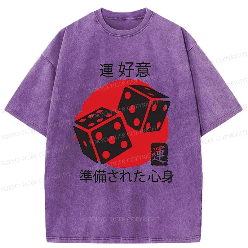 Tokyo-Tiger Lucky Sieve Washed T-Shirt