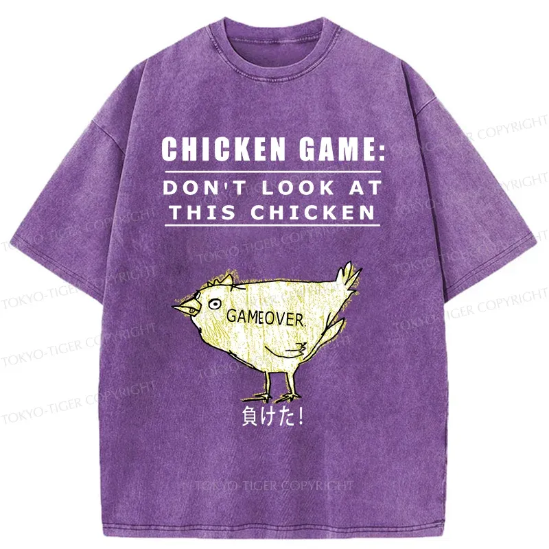 Tokyo-Tiger Don't Watch The Chicken Game Washed T-Shirt