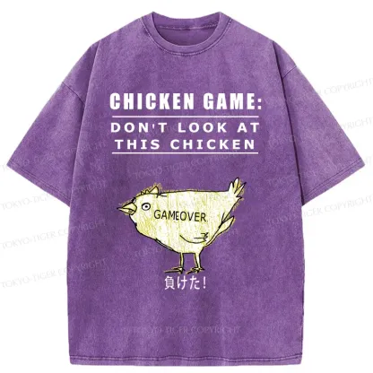 Tokyo-Tiger Don't Watch The Chicken Game Washed T-Shirt