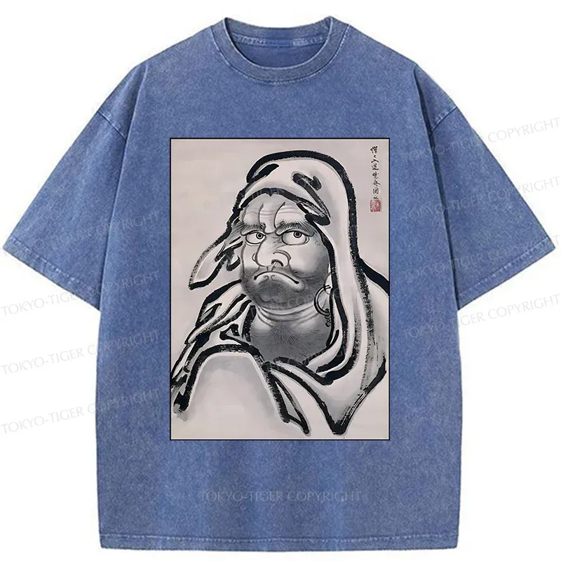 Tokyo-Tiger Retro Portrait Washed T-Shirt