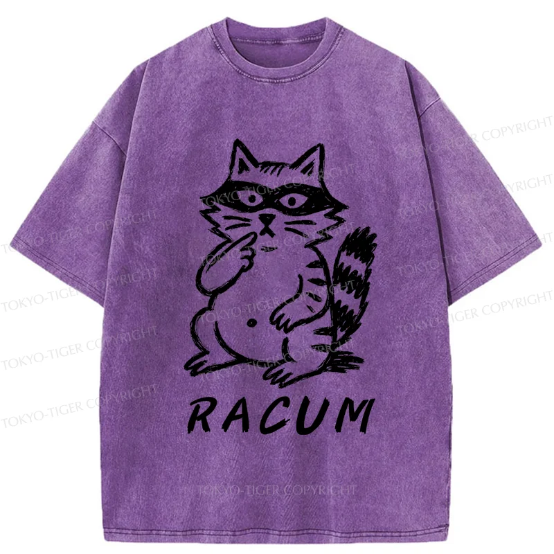 Tokyo-Tiger Cunning Raccoon Washed T-Shirt