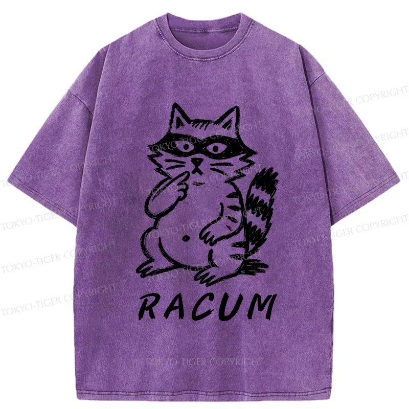 Tokyo-Tiger Cunning Raccoon Washed T-Shirt