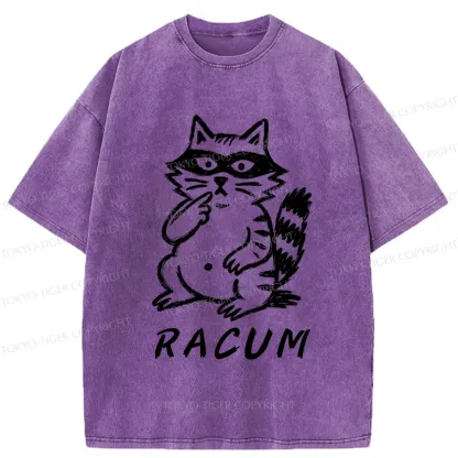 Tokyo-Tiger Cunning Raccoon Washed T-Shirt