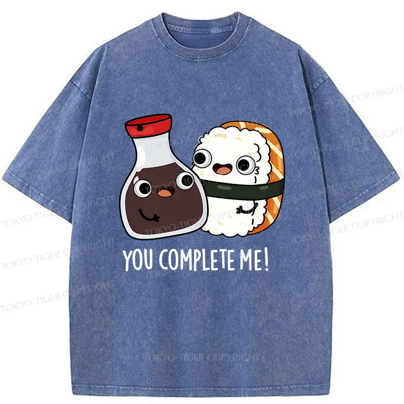 Tokyo-Tiger Soy Sauce And Sushi Washed T-Shirt