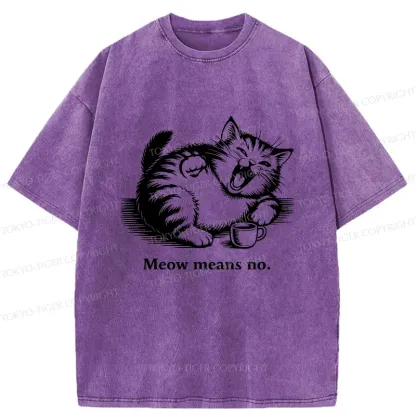 Tokyo-Tiger Laughing Cat Washed T-Shirt