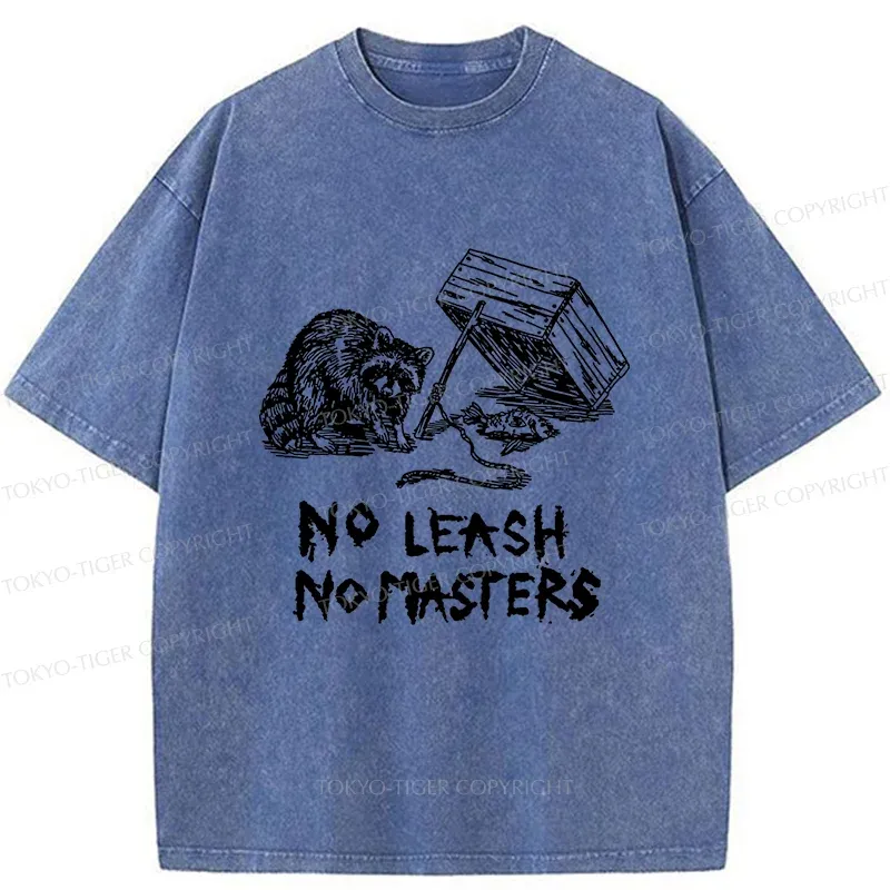 Tokyo-Tiger Raccoon Waiting For Prey Washed T-Shirt