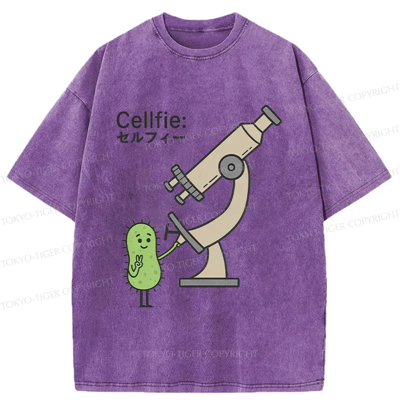 Tokyo-Tiger Cell Selfie Washed T-Shirt