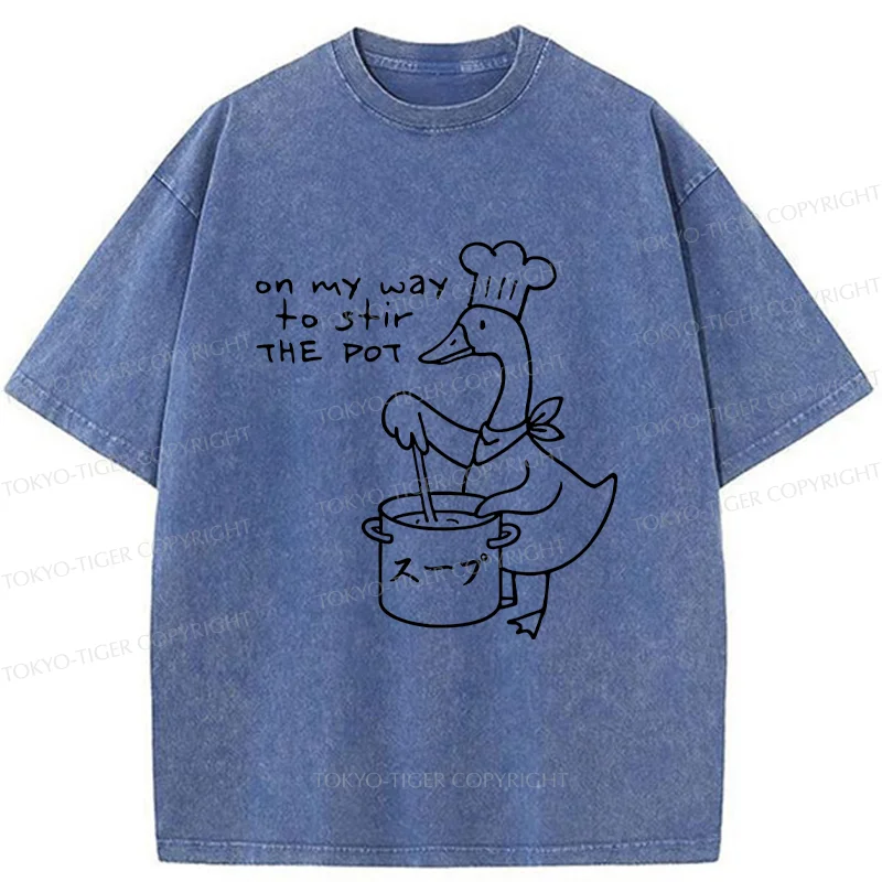 Tokyo-Tiger Goose Chef Washed T-Shirt
