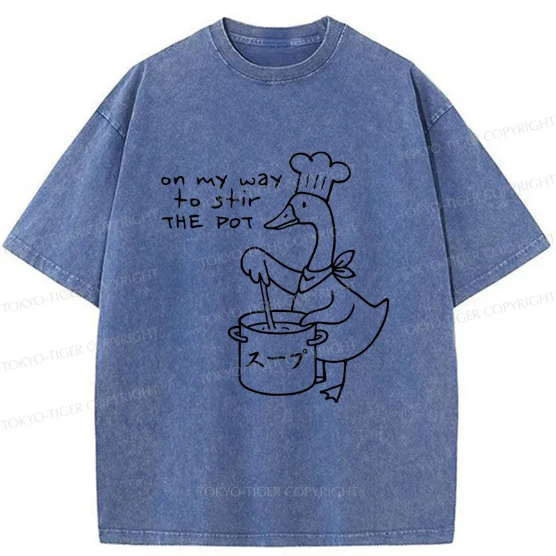 Tokyo-Tiger Goose Chef Washed T-Shirt