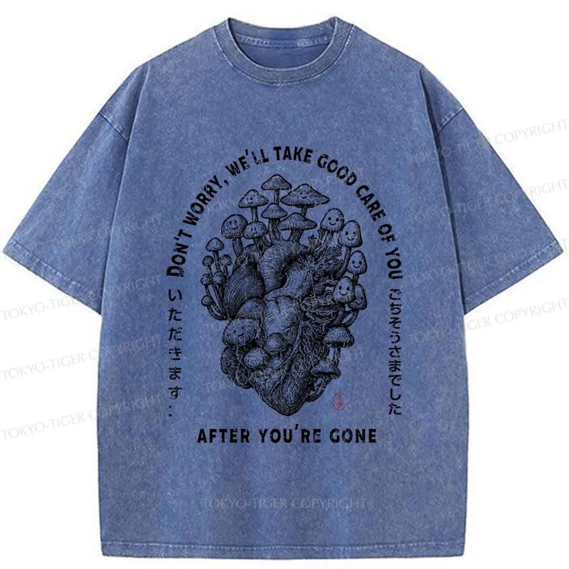 Tokyo-Tiger Thank You For The Meal-mushroom Washed T-Shirt