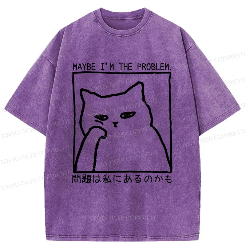 Tokyo-Tiger Cat Is Doubting Itself Washed T-Shirt