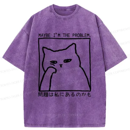 Tokyo-Tiger Cat Is Doubting Itself Washed T-Shirt
