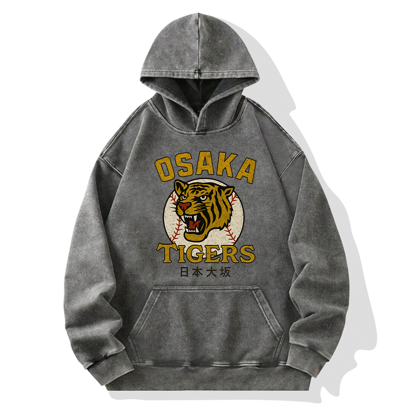 Tokyo-Tiger Funny Osaka Tigers Washed Hoodie