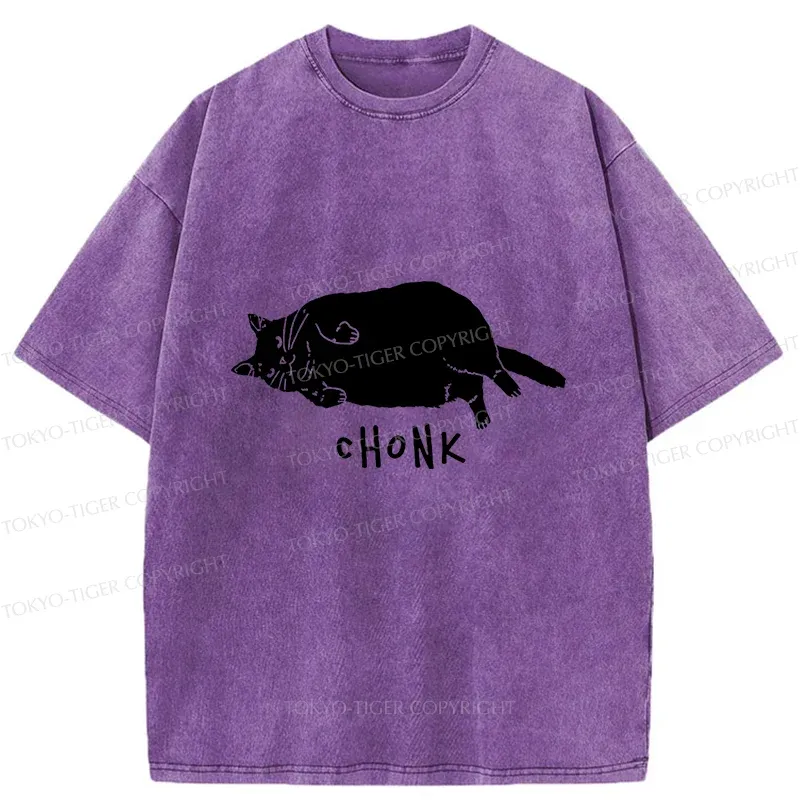 Tokyo-Tiger Chonk Cat Washed T-Shirt