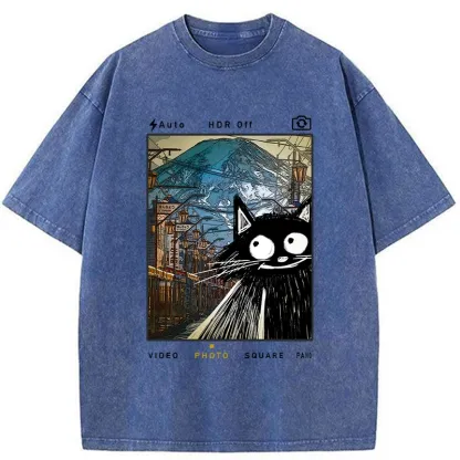 Tokyo-Tiger My Travel Diary-Tokyo Streets Washed T-Shirt