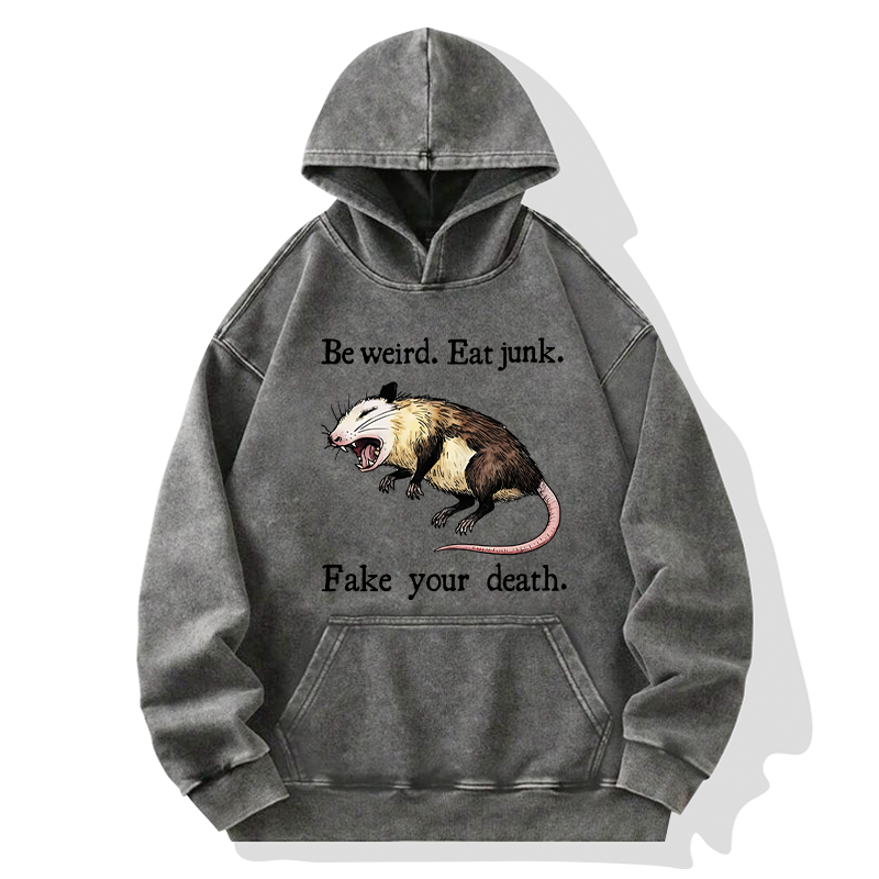 Tokyo-Tiger Focused Samurai Raccoon Washed Hoodie