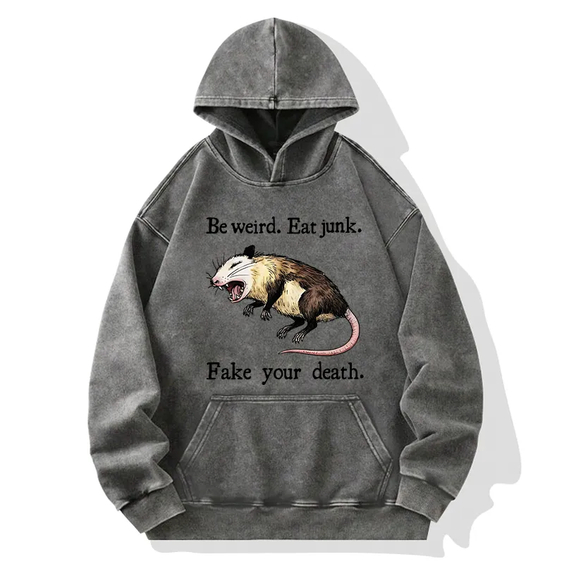 Tokyo-Tiger Focused Samurai Raccoon Washed Hoodie