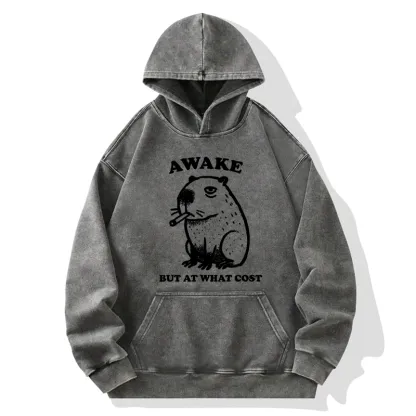 Tokyo-Tiger Smoking Capybara Washed Hoodie