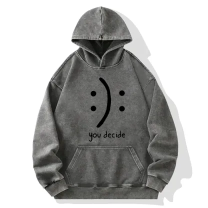 Tokyo-Tiger Laugh Or Sad Washed Hoodie