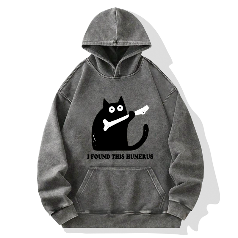 Tokyo-Tiger Cat Found This Humerus Washed Hoodie