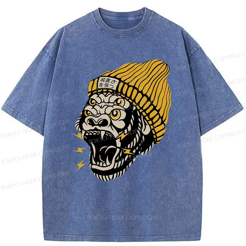 Tokyo-Tiger Howler Monkey Washed T-Shirt Sale