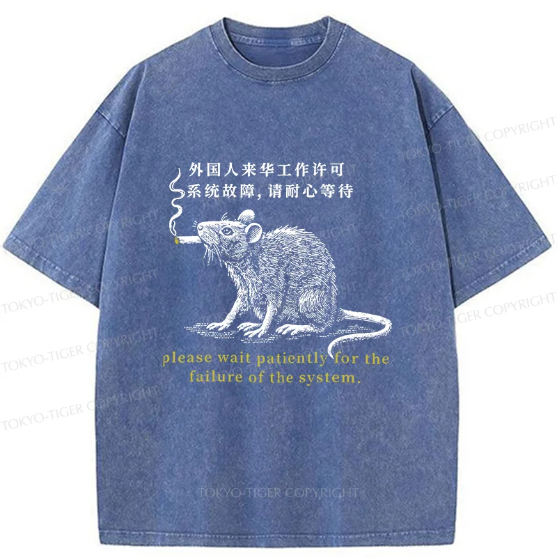 Tokyo-Tiger Travel Permit Washed T-Shirt