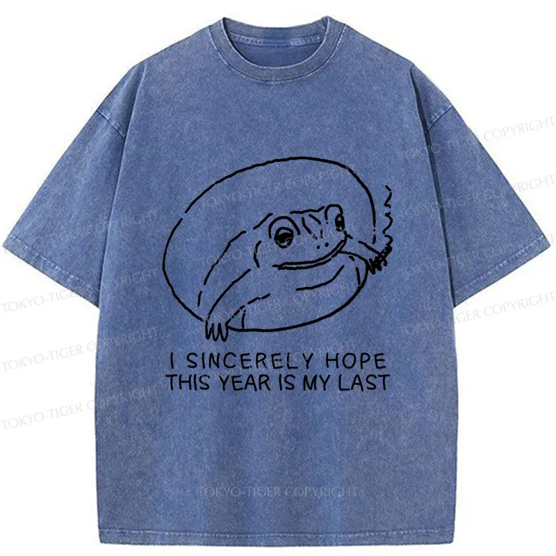 Tokyo-Tiger Melancholy Frog Washed T-Shirt Sale