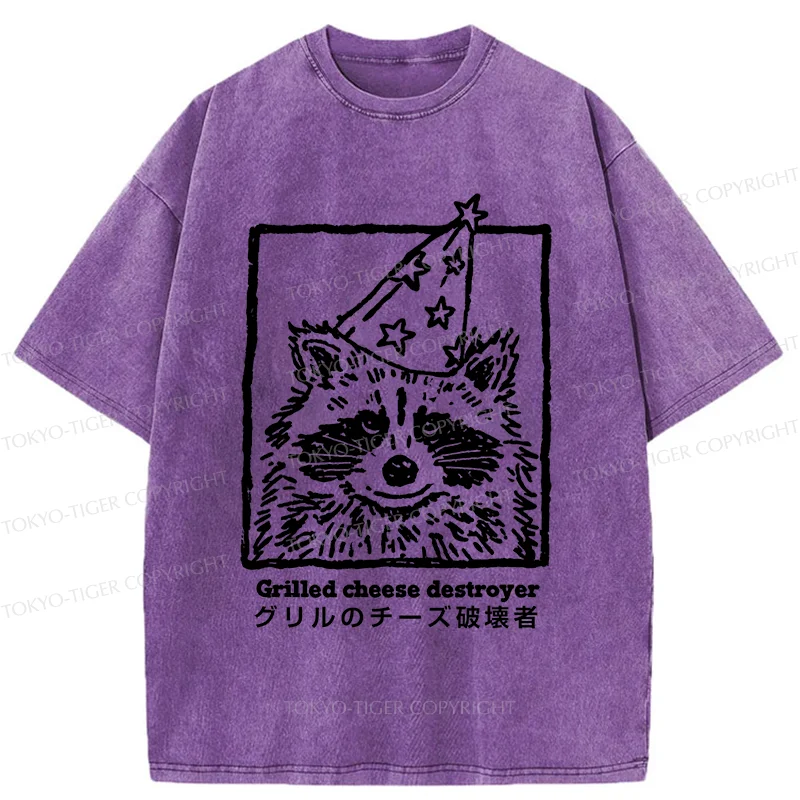 Tokyo-Tiger Cute Destroyer Washed T-Shirt