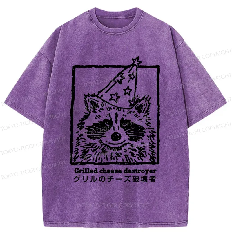 Tokyo-Tiger Cute Destroyer Washed T-Shirt