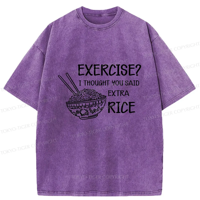 Tokyo-Tiger Exercise Or Extra Rice Washed T-Shirt